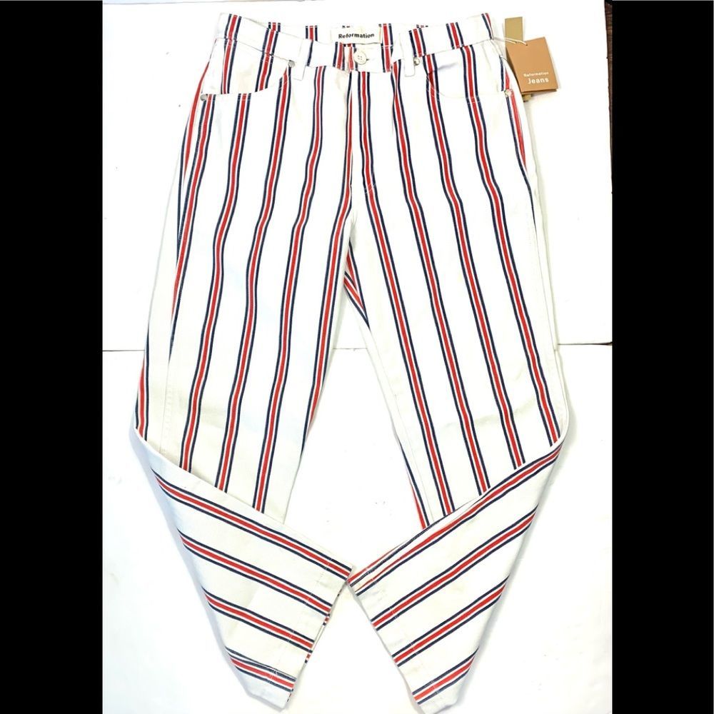 Reformation Roper Stripped Jeans - Picture 5 of 12